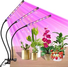 3-Head LED Grow Light, Full Spectrum Clip-On Lamp, Timer & Dimmable for Plants picture