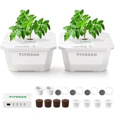 VIVOSUN FlexFeed 2PC DWC Hydroponic System Deep Water Culture Kit w/ Controller picture