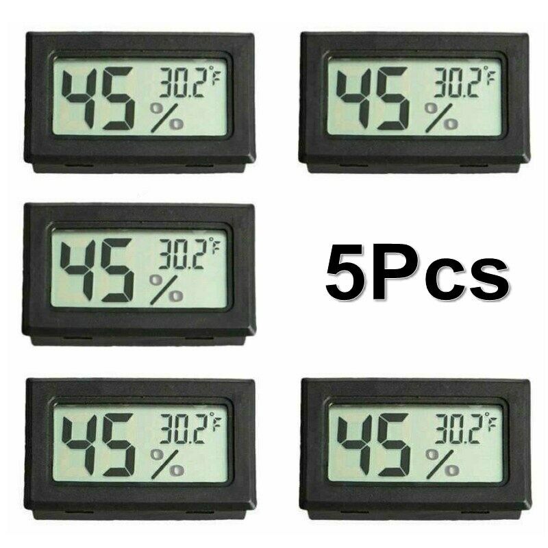 5 PCS Digital LCD Indoor Temperature Humidity Meter Thermometer Hygrometer USA