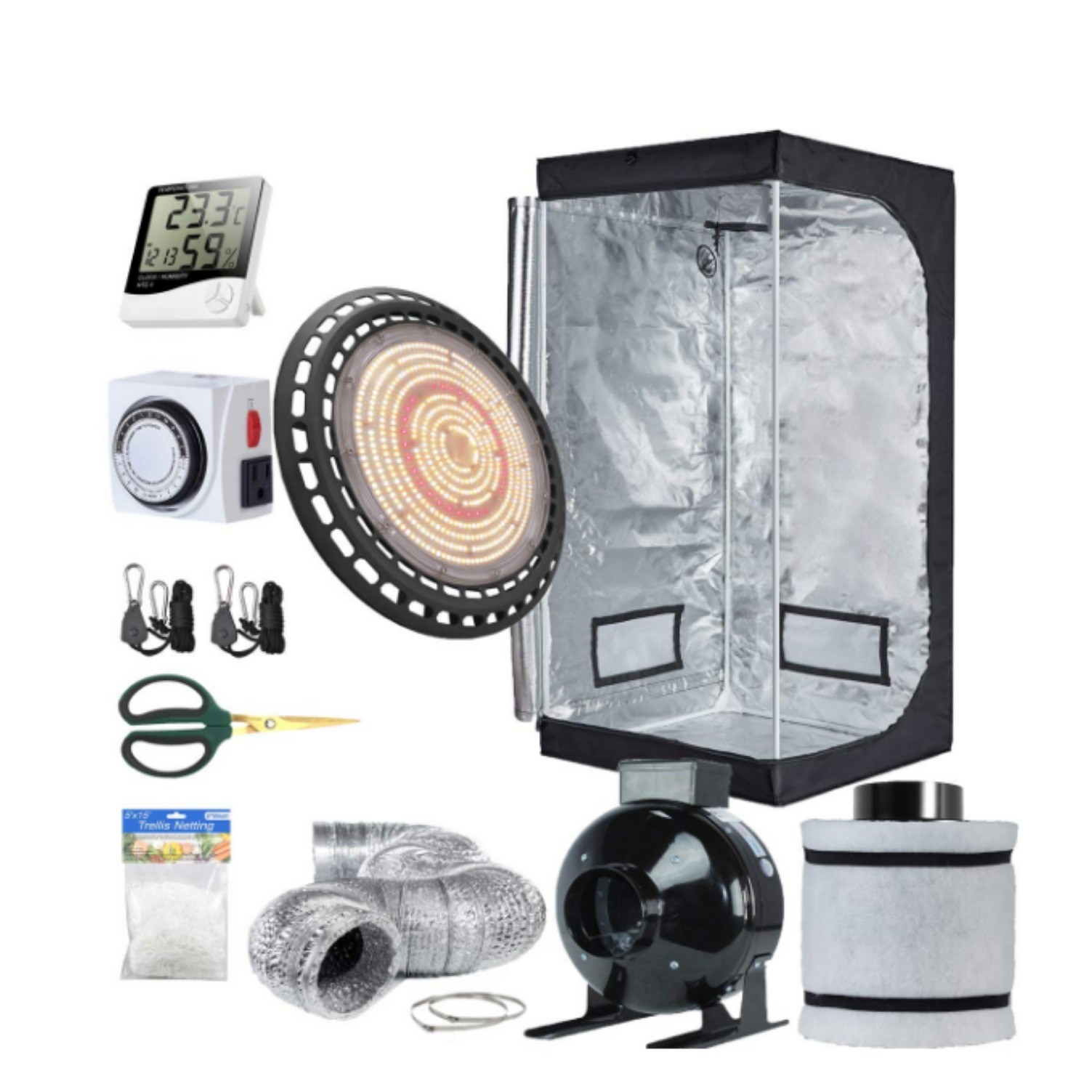 Grow Tent Complete Kit 600W LED Grow Light 36