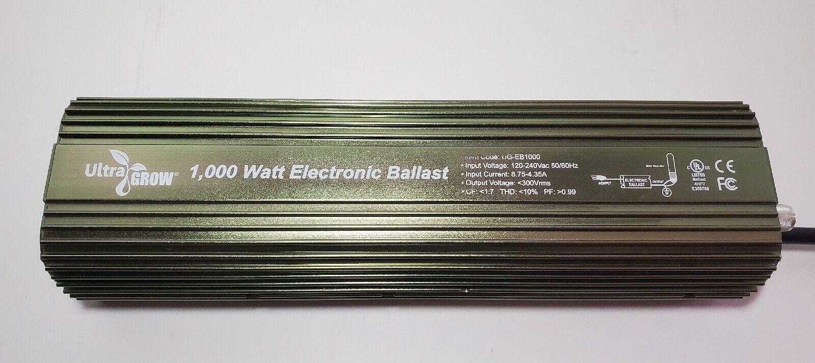 UltraGROW 1000 Watt Dimmable Electronic Ballast UG-EB1000Â ULTRA GROW