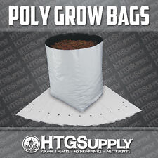 GROW BAGS Black and White Poly Plastic 1/2/3/5/7/10 gallons 10/25/50/100 Count   picture