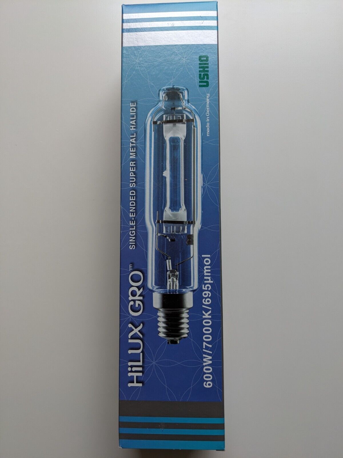 Ushio HiLux Gro MH Blue 600w Metal Halide Hortilux Light Lamp Bulb