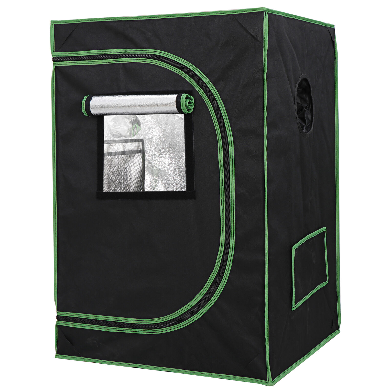 Hydroponic Grow Tent with Observation Window and Floor Tray for Plant Growing 
