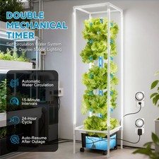 Vertical Hydroponic Growing Tower System with Grow Lights 30~45 Pods Indoor Farm picture