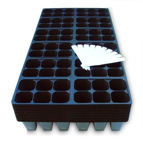 Seed Starter Trays, 1440 Cells: (240 Trays) Plus 10 Plant Labels, Germination