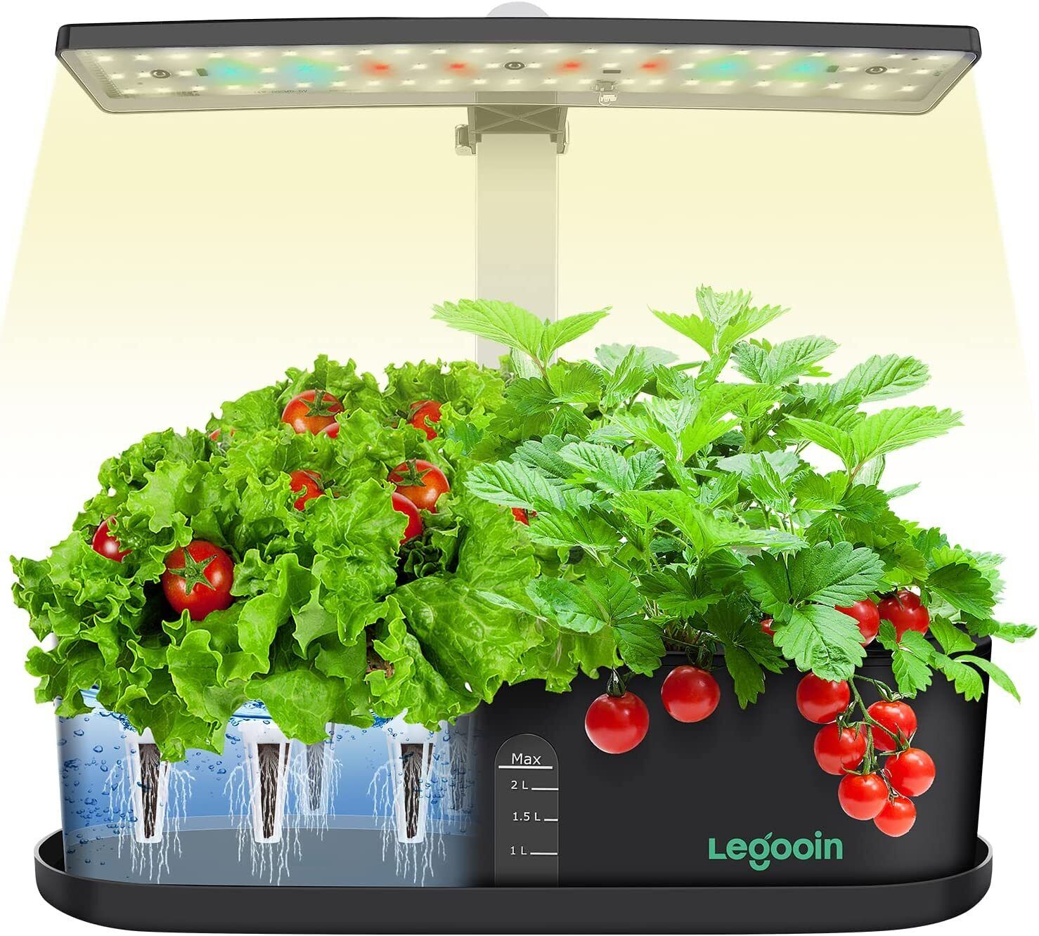 Indoor Hydroponics Growing System 10 Pods Herb LED Grow Light,Garden Starter Kit