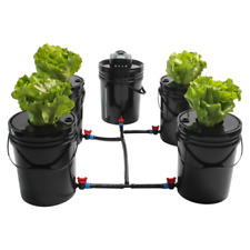 Grow1 Deep Water Culture (DWC) 4 Bucket with Reservoir Complete Hydroponic Kit  picture