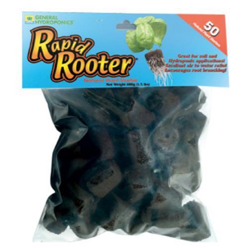 General Hydroponics Rapid Rooter Replacement Plugs 50 Count -gh cloning seed