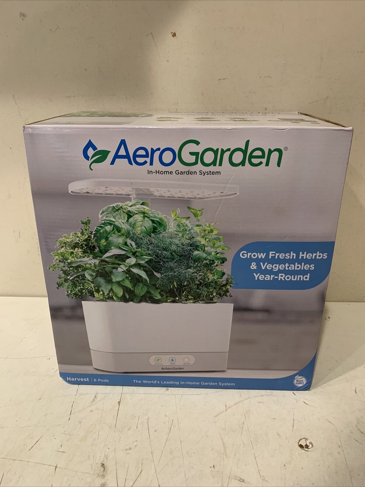 BRAND NEW AeroGarden In Home Garden System - Harvest  with 6 Pods