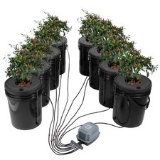 VEVOR Hydroponics Deep Water Culture DWC Hydroponic System 5 Gallon 8 Buckets picture