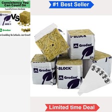 Rockwool Grow Cubes 1.5 Inch 45 Pack Hydroponic Seed Starter Cloning Indoor picture