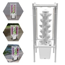 30-Pot Vertical Hydroponic Tower System w/ LED Lighting & Auto-Watering picture