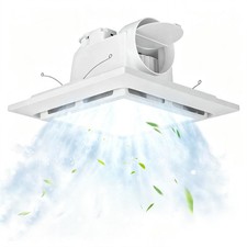 Bathroom Exhaust Fan With 6500K Light 165 CFM 1.5 Sone Ceiling Ventilation Fan picture