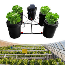 New 5-Gallon Hydroponics Grow System Recirculating Deep Water Culture Kit 5 Pots picture