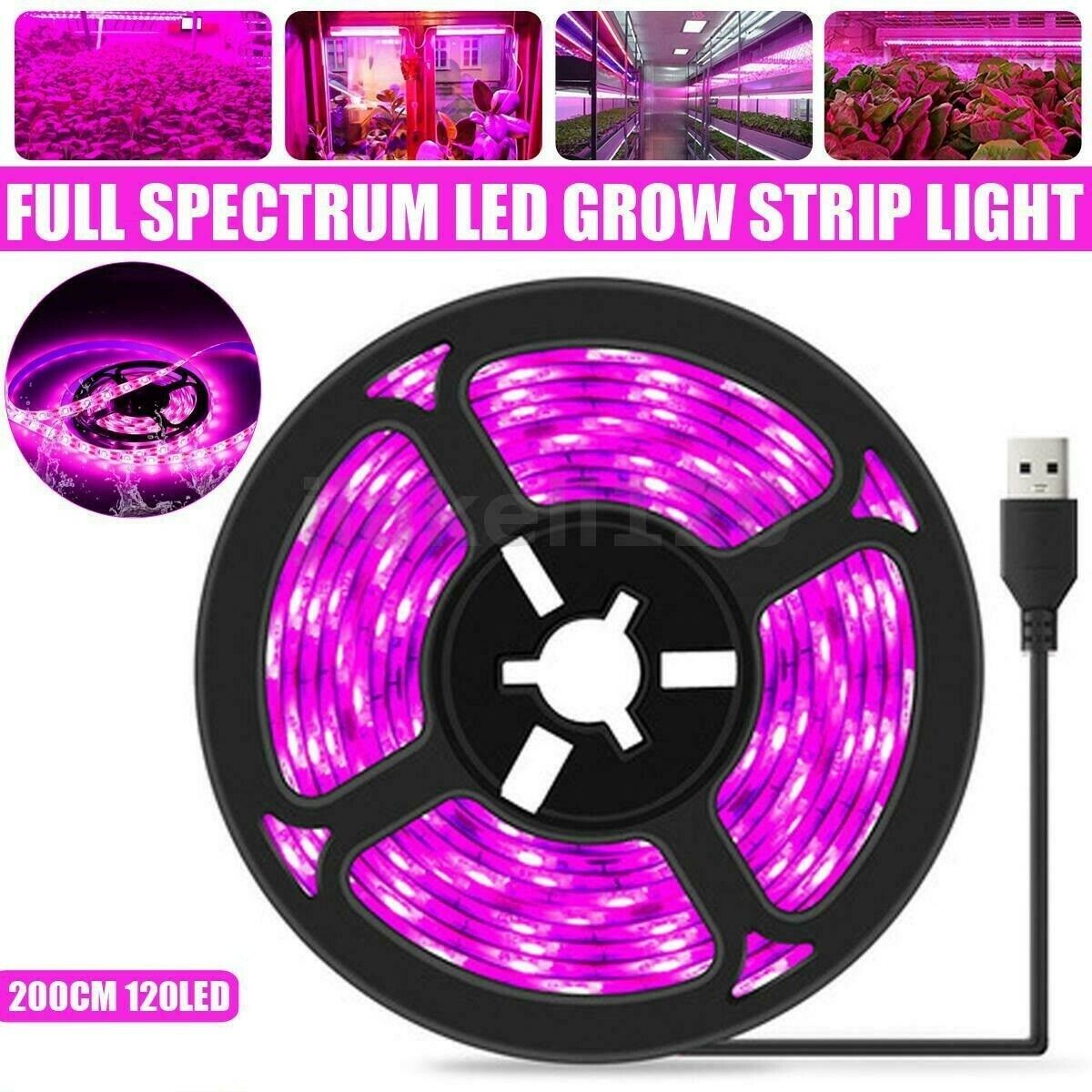LED Plant Grow Light Strip Full Spectrum Lamp for Indoor Plant Veg Flower