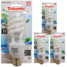 4Pc 75 W CFL Fluorescent Light Bulbs Compact 33 Watts Daylight White Energy New picture