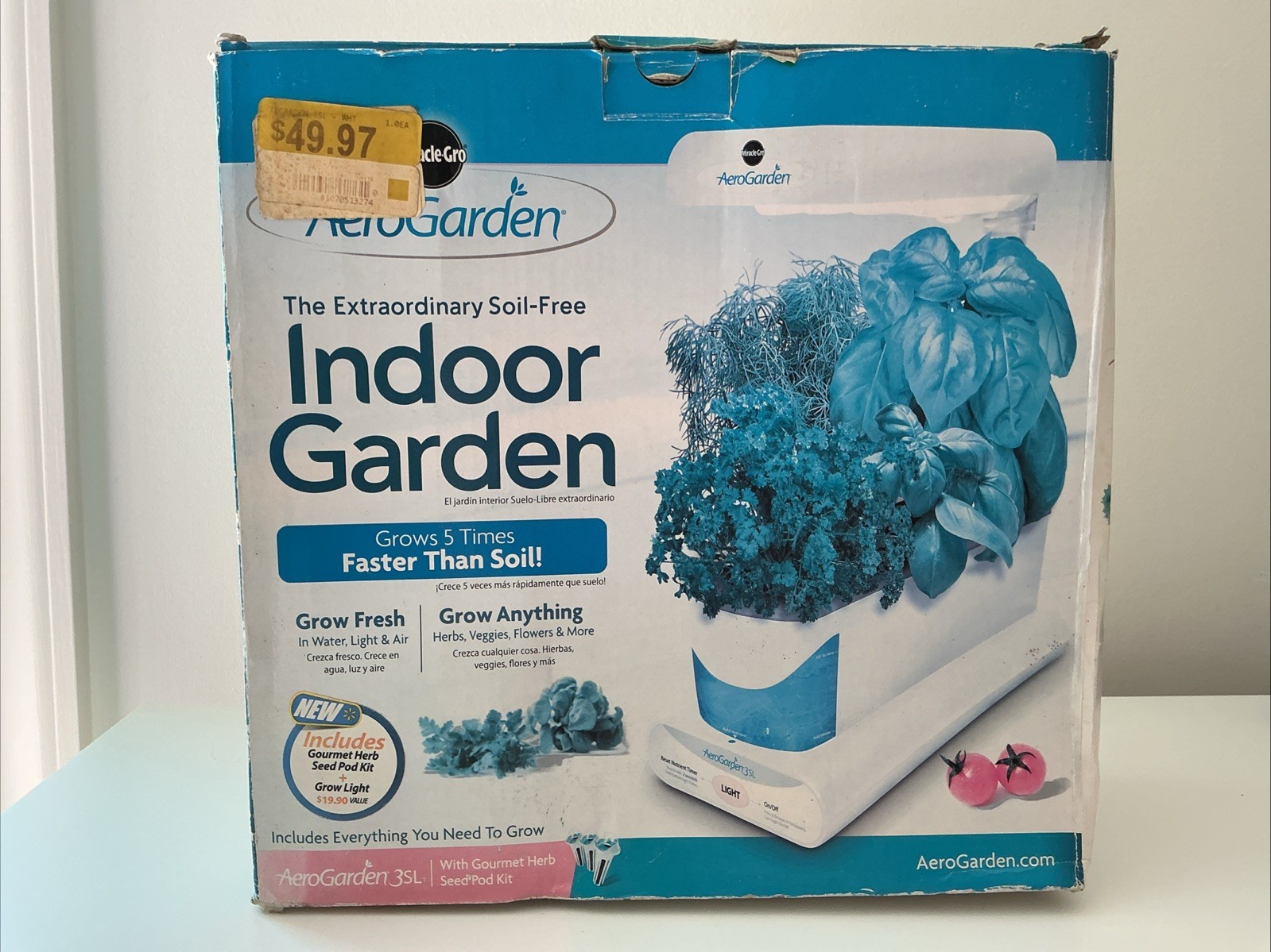 Miracle Gro AeroGarden 3SL Soil-Free Indoor Garden Herb Seed Pod Kit Hydroponic Miracle Gro AeroGarden 3SL Soil-Free Indoor Garden Herb Seed Pod Kit Hydroponic