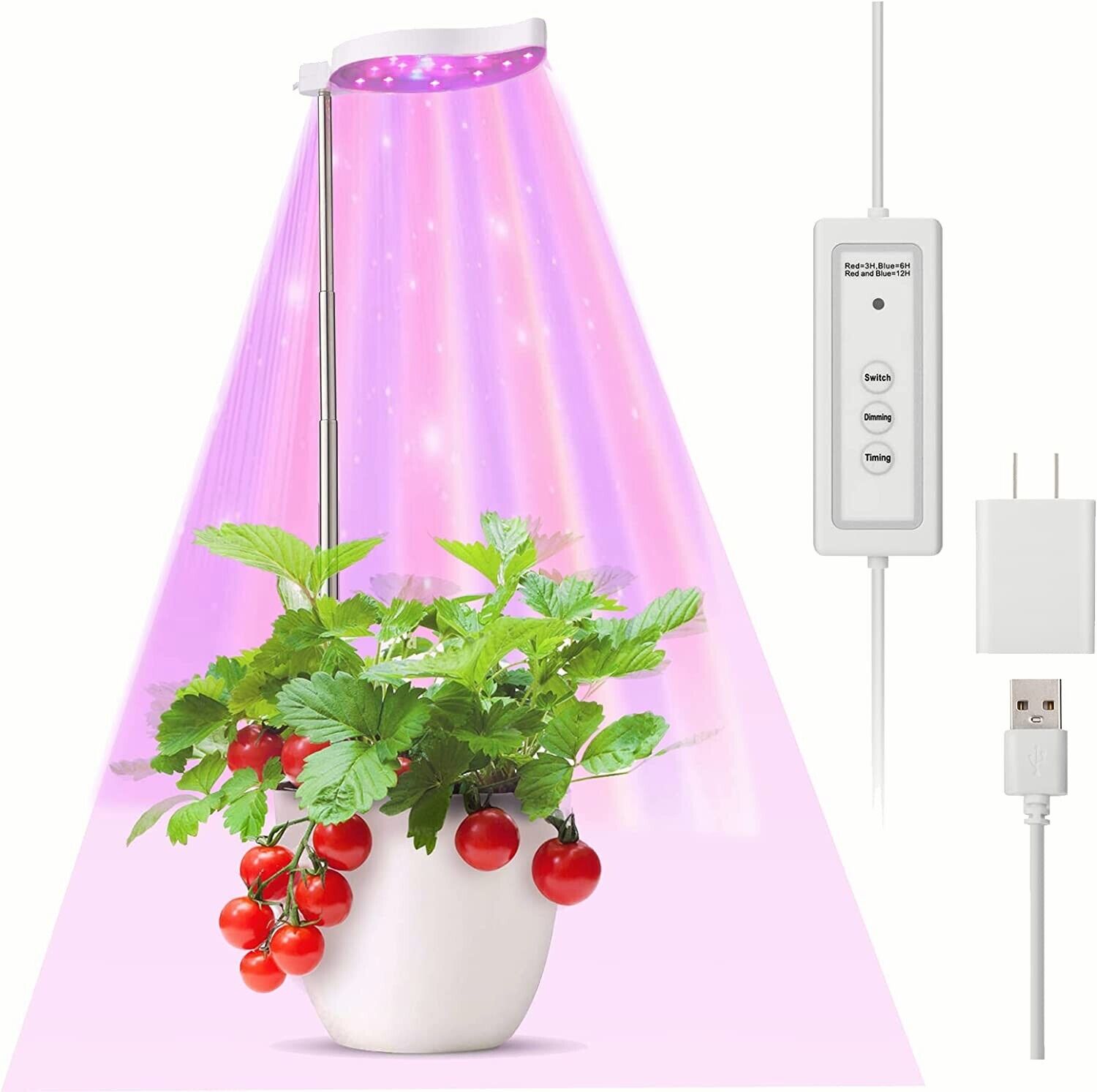 Yuego Grow Lights for Small Plants Growing, LED Grow Light 3 Colors Conversion#