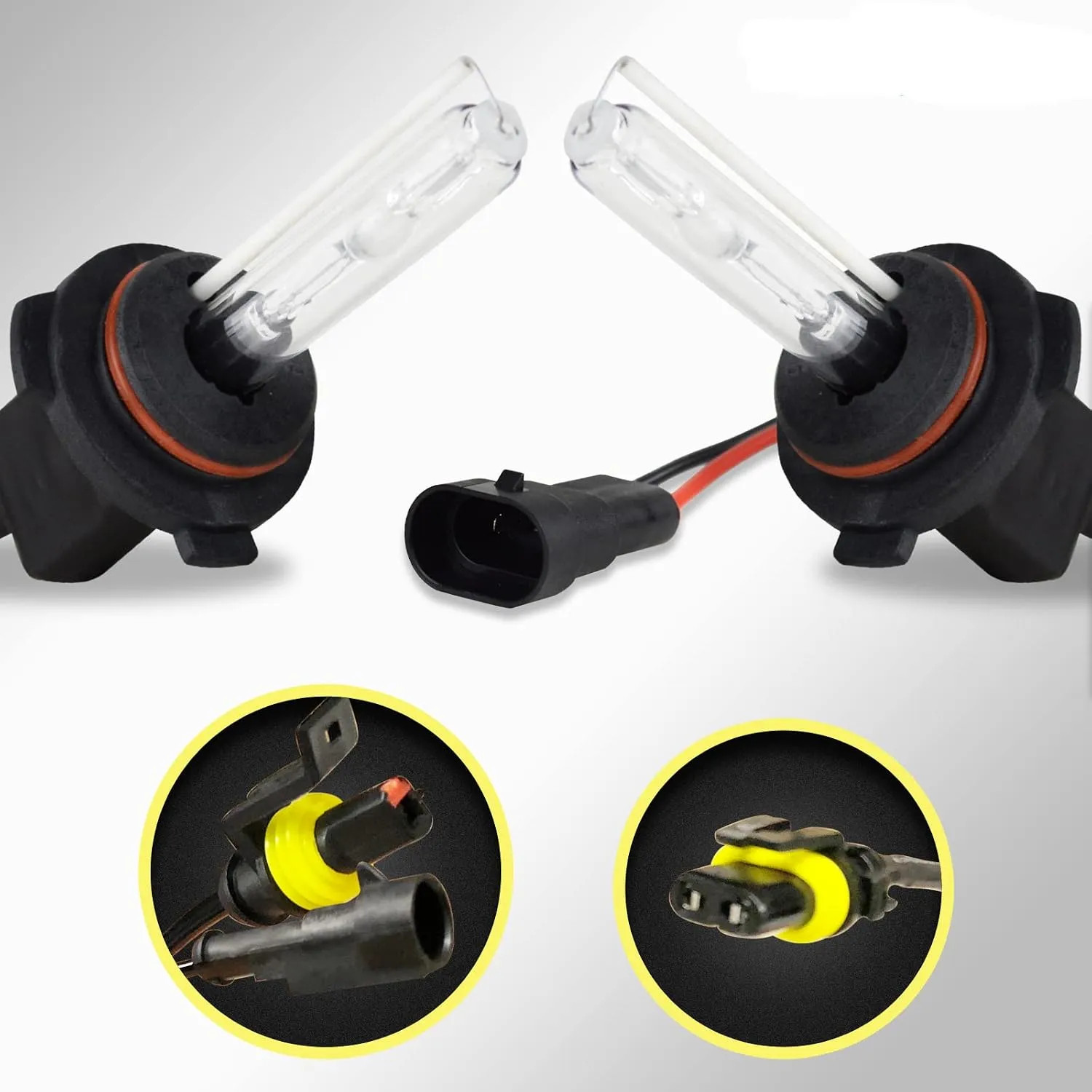 HID Xenon 9006 HB4 6000K Replacement Bulbs Diamond White Pair For Car Headlight