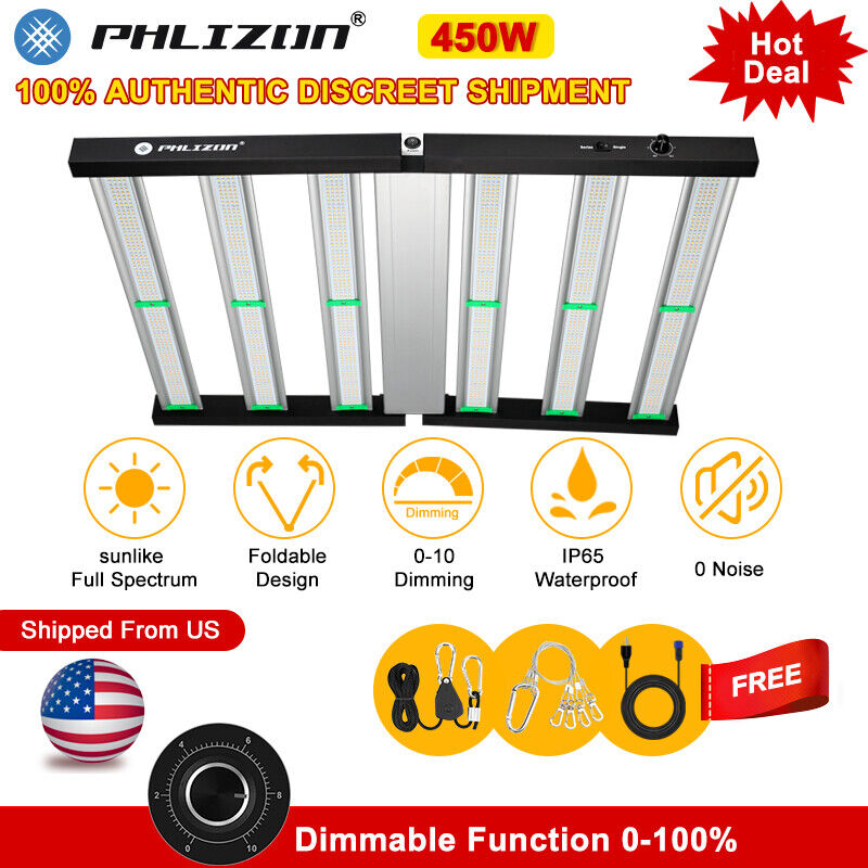 450W Fold LED Grow Lights Sunlike Full Spectrum Bar Lamp for Indoor Hydroponics