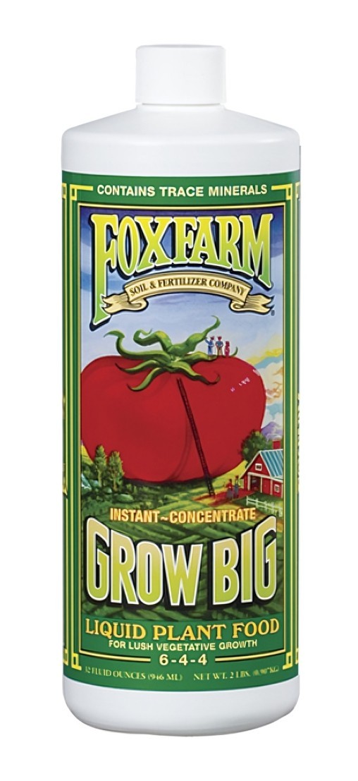 FoxFarm Grow Big Liquid Plant Food 1 Quart 6-4-4 Fertilizer Concentrate