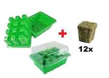 Humidity Cloning Tray Propagation Dome For Plants/Seeds + 12 Rockwool Cubes picture