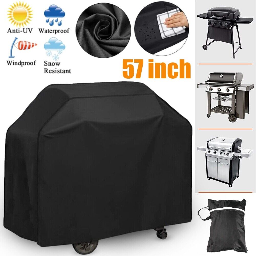 57 Inch BBQ Gas Grill Cover Barbecue Waterproof Outdoor Heavy Duty UV Protection