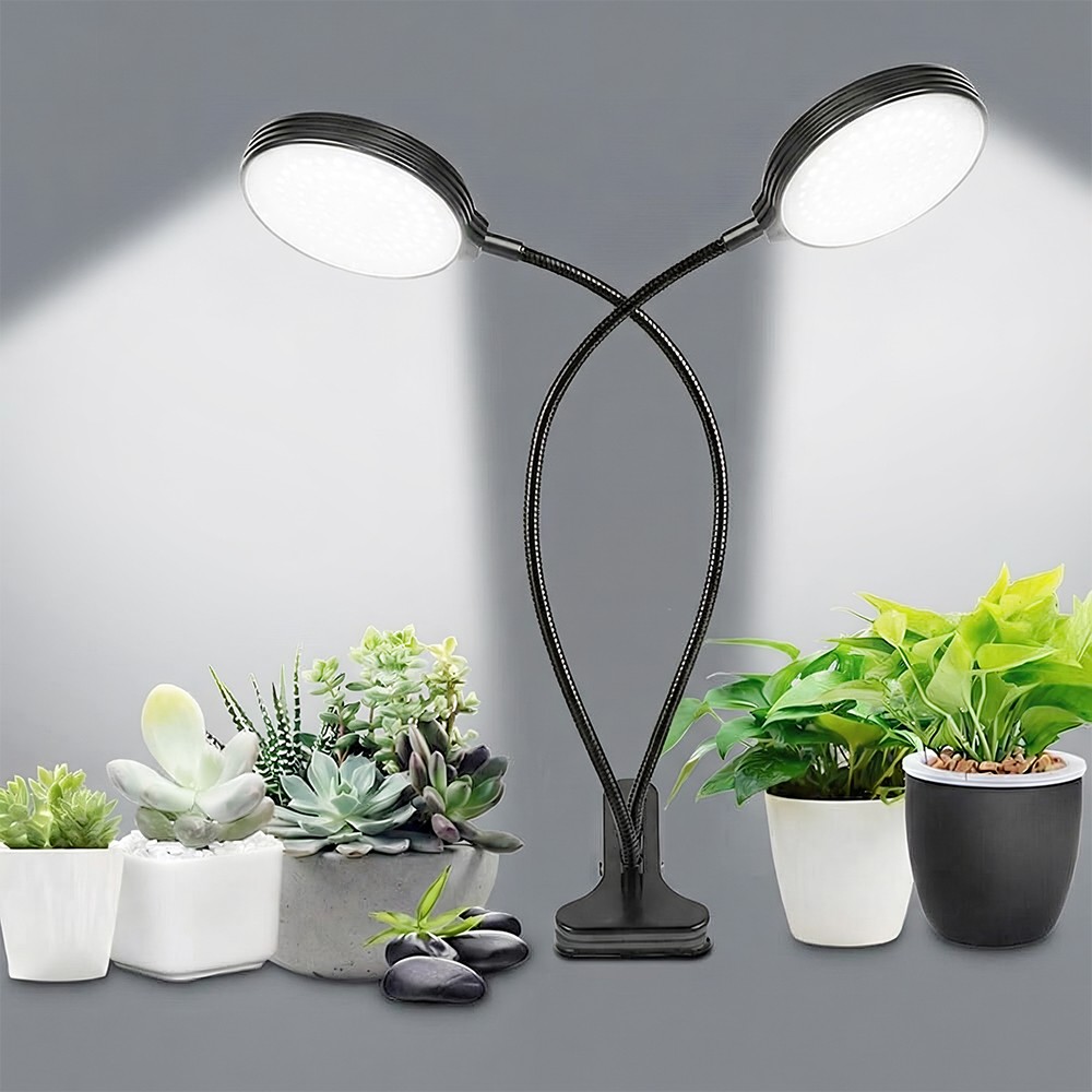 LED Grow Lights for Indoor Plants Full Spectrum Plant Growing Lamp 4-Head Timer