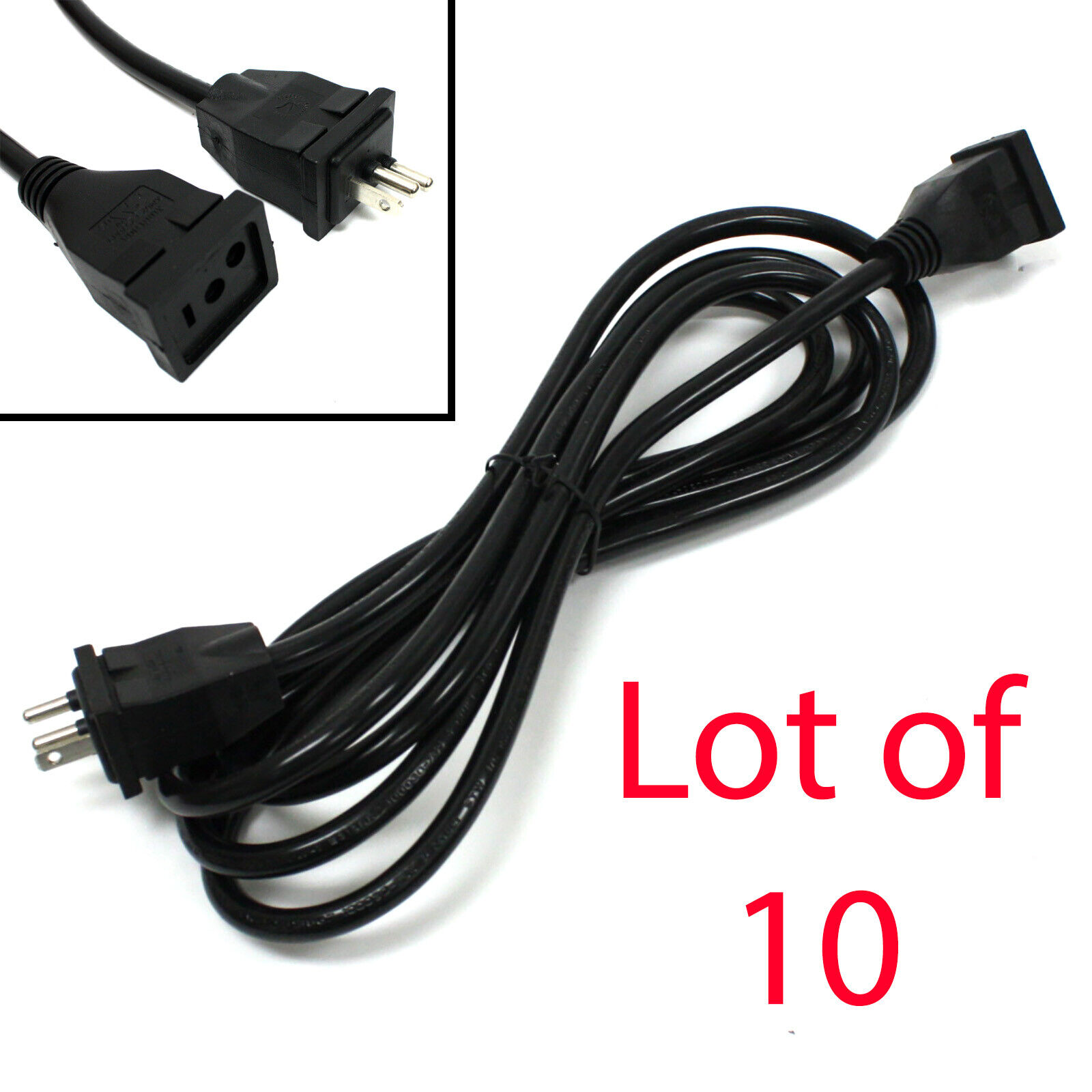 Lot 10 - 10 Ft / 3M Extension Cord Ballast Reflector Power Grow Light Lamp Cable