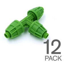 FloraFlex Micro Drip 16-17 mm Tee Pipe Fitting (12 PACK) Watering System picture