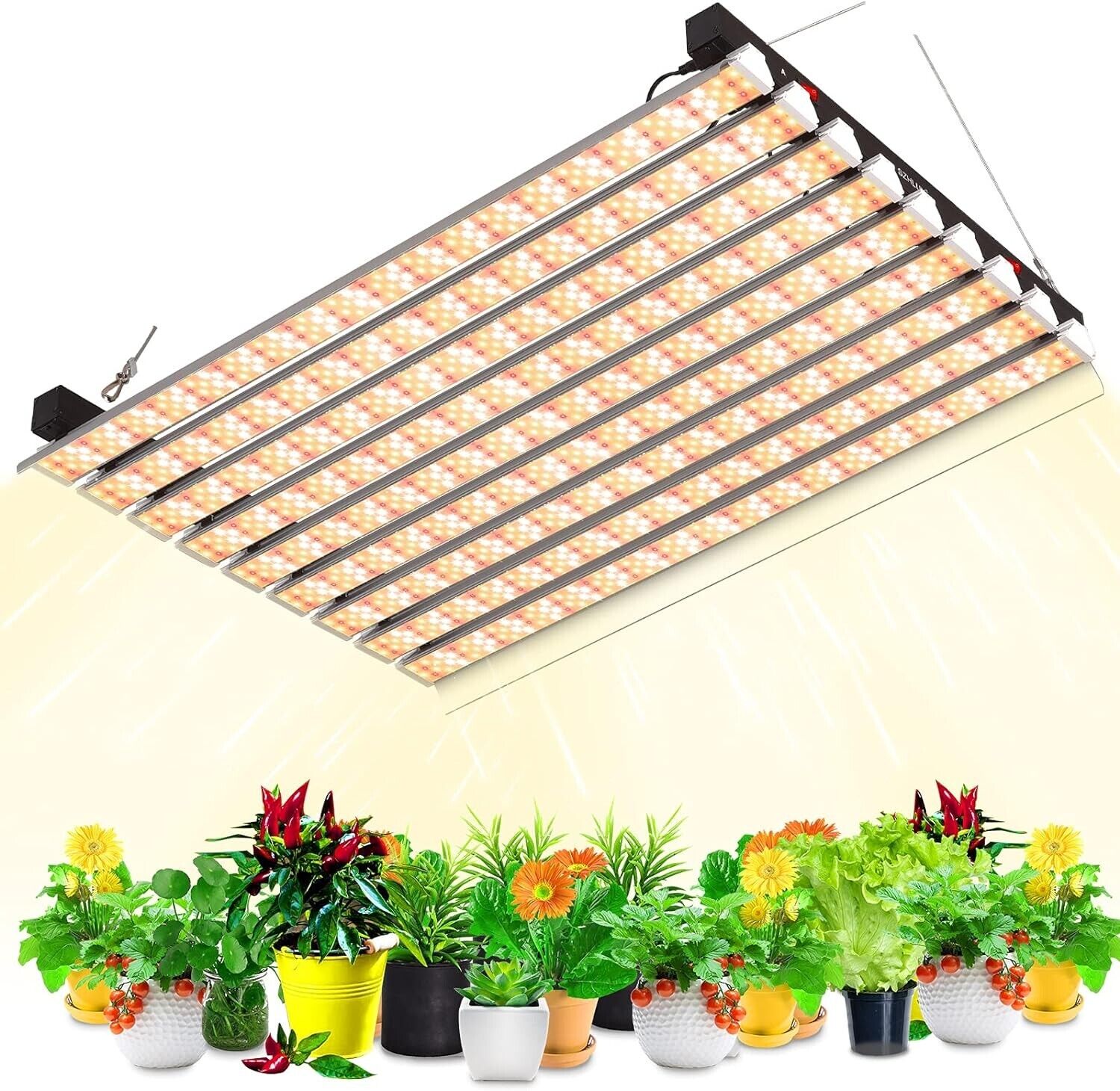 6000W LED Grow Light 4×6FT Coverage Dual Switch Full Spectrum Grow Lamp Plants