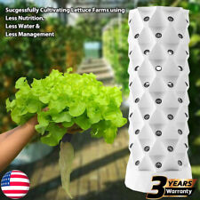 80 Pots Vertical Hydroponics Tower Systems Set Hydroponic Growing Kit 110V White picture