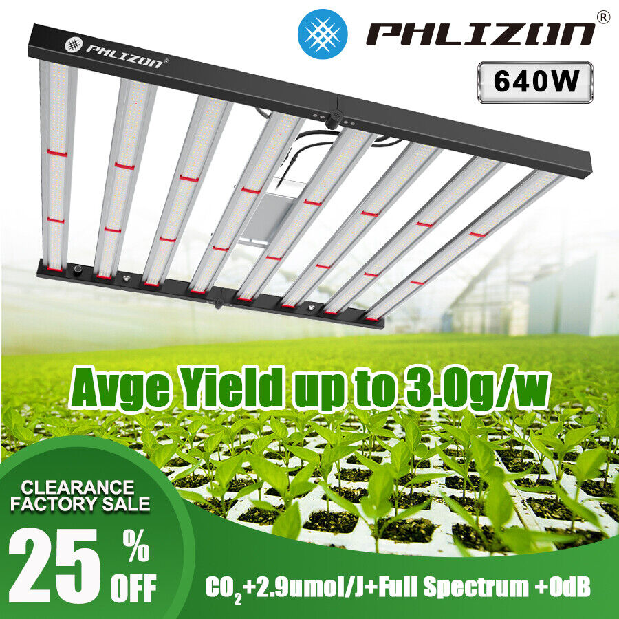 450W 640W LED Grow Lights Hydroponic Full Spectrum Indoor Veg Flower Plant Lamp