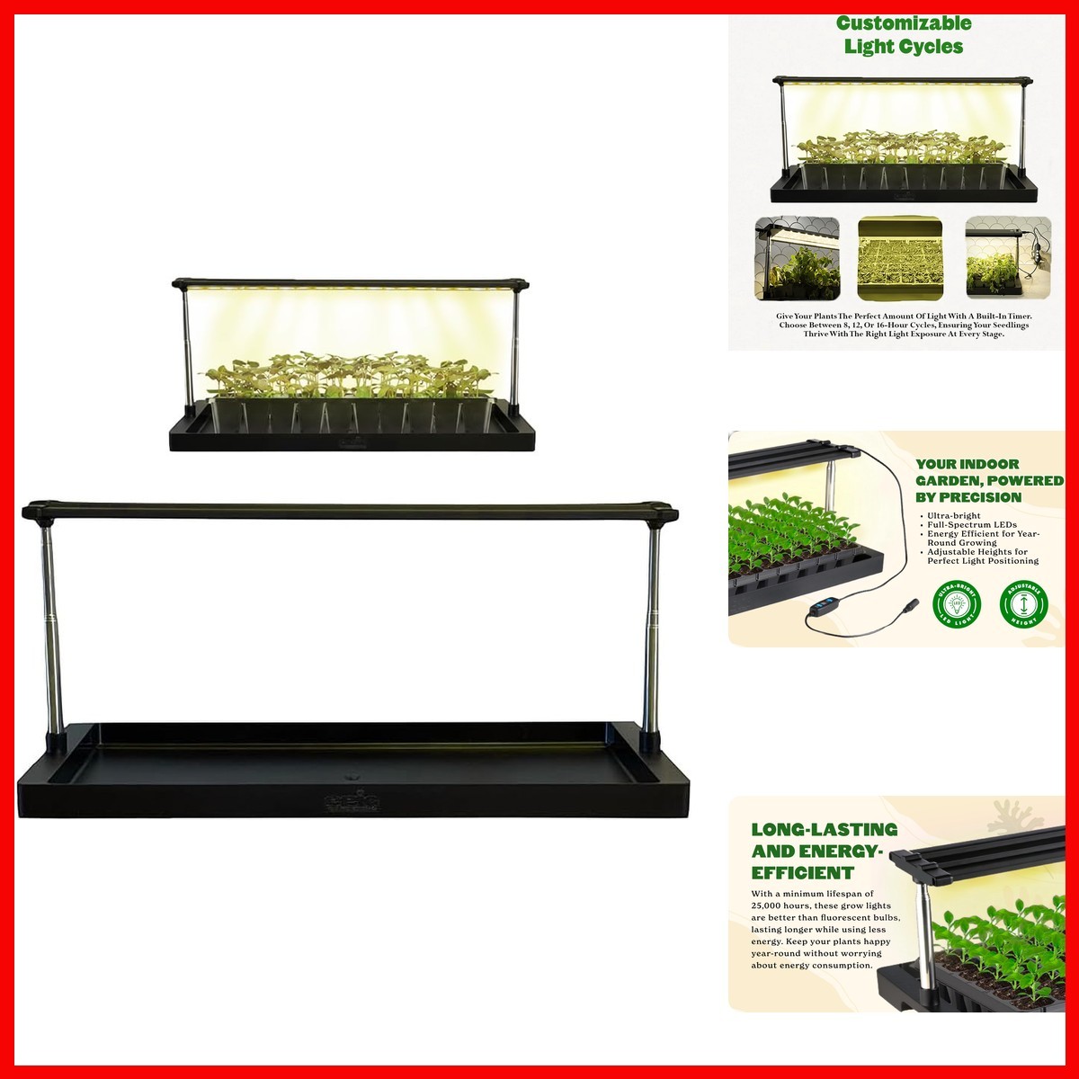 Epic Gardening Seed Starting Grow Light - Full Spectrum LED (Standard) Epic Gardening Seed Starting Grow Light - Full Spectrum LED (Standard)
