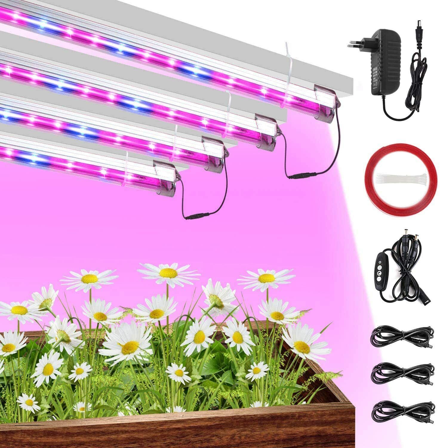 4 Pack LED Grow Light Plant Growing Lamp Lights for Indoor Plants Hydroponics