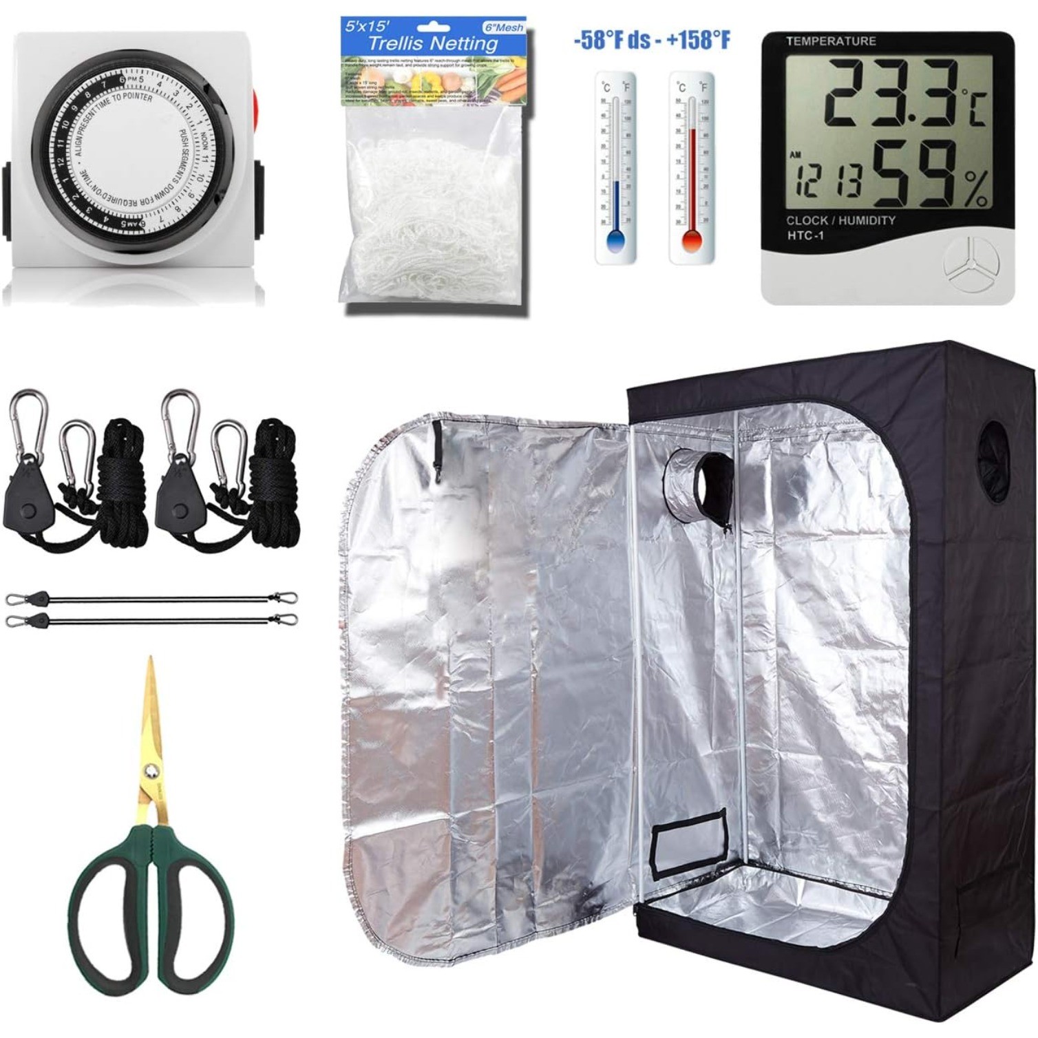 Grow Tent Room Complete Kit, Hydroponic Growing System Indoor Plants Growing