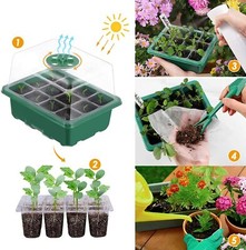 12 Cells Seed Started Tray- 2 Pcs Humidity Adjustable Seed Starter Kit picture