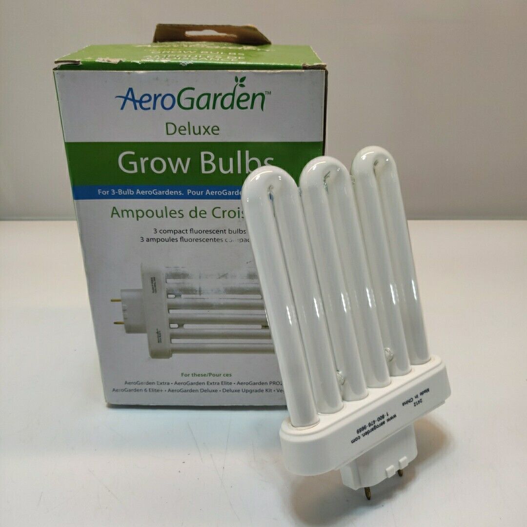 AeroGarden Grow Bulbs For PRO200, 6 ELITE+, DELUXE & Upgrade  #100633 26W 3pcs