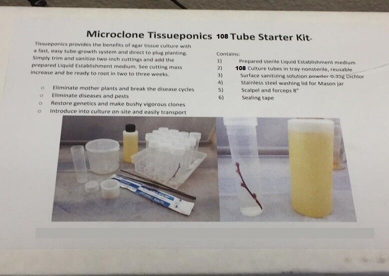 Tissueponics Culture 108 Starter Kit TissuePonics Propagation Cloning BAY HYDRO