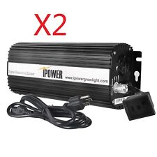 iPower 400W Digital Dimmable Electronic Ballast for HPS MH Grow Light 1/2-Pack picture