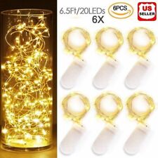 6X 6.6ft 20 LEDs Mini LED Copper Wire String Fairy Lights Battery Operated Xmas picture