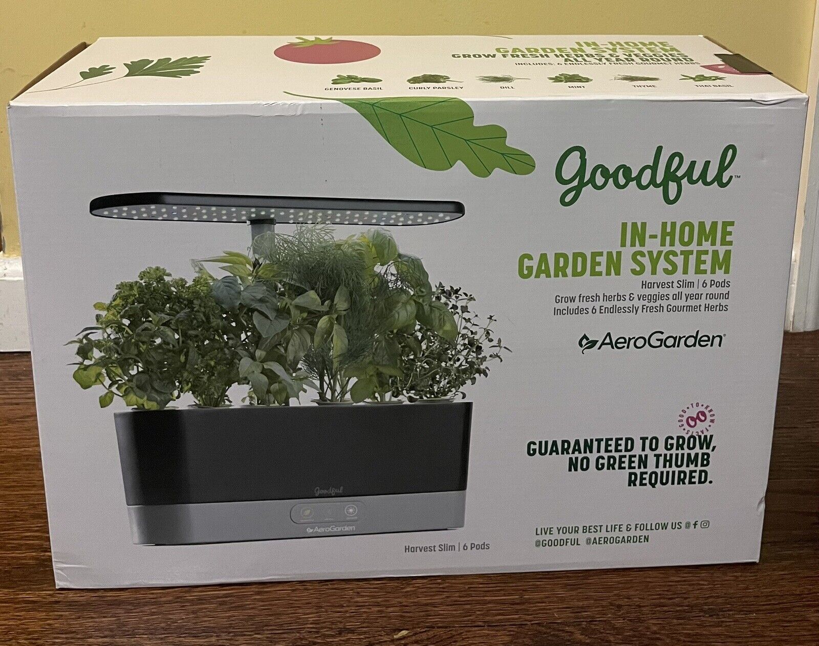 Goodful AeroGarden In home Garden System 6 Pods, ONLY FOR  PICK UP , NO SHIPPING